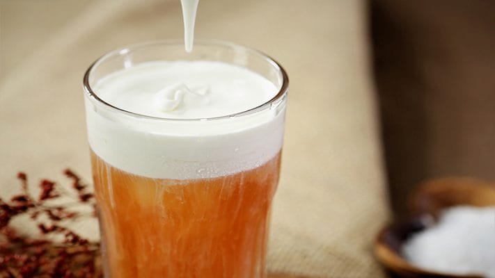 macchiato milk foam