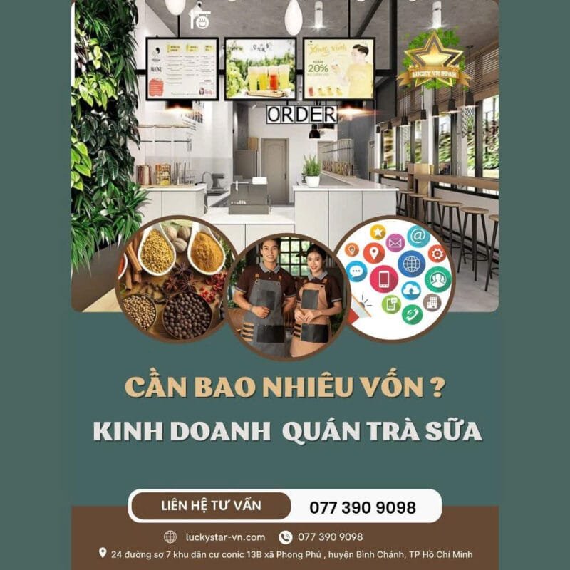 Kinh doanh quán trà sữa cần bao nhiêu vốn