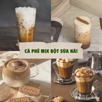 Cà phê sữa béo với lớp kem sánh mịn từ bột sữa creamer.