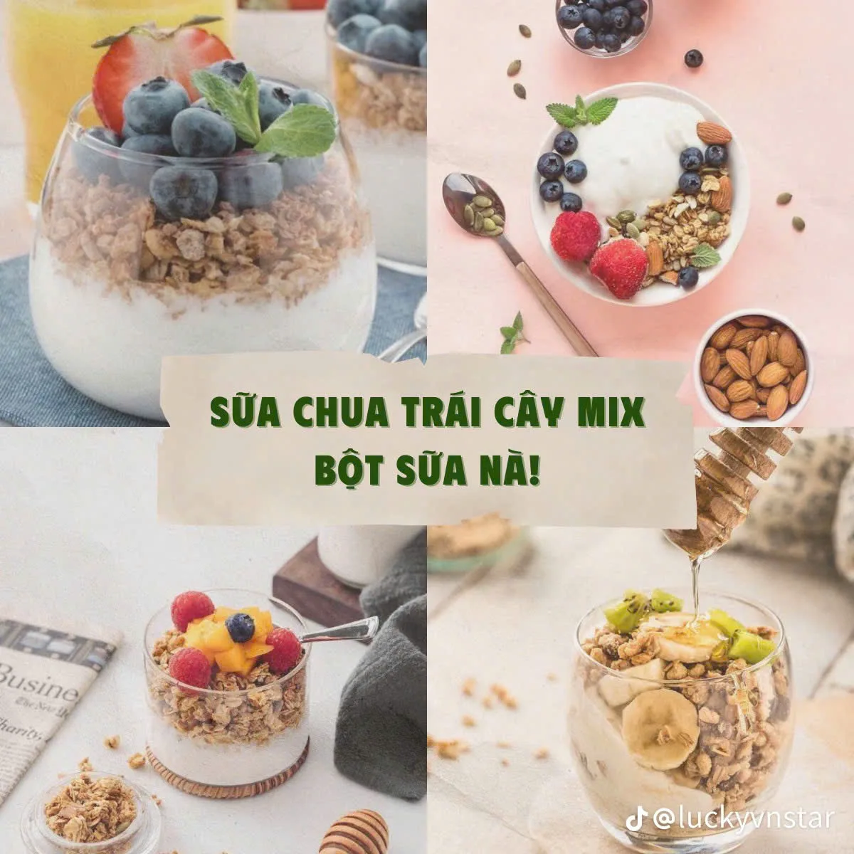 bột sữa mix cùng trái cây tươi tạo độ ngon ngọt thơm hơn!