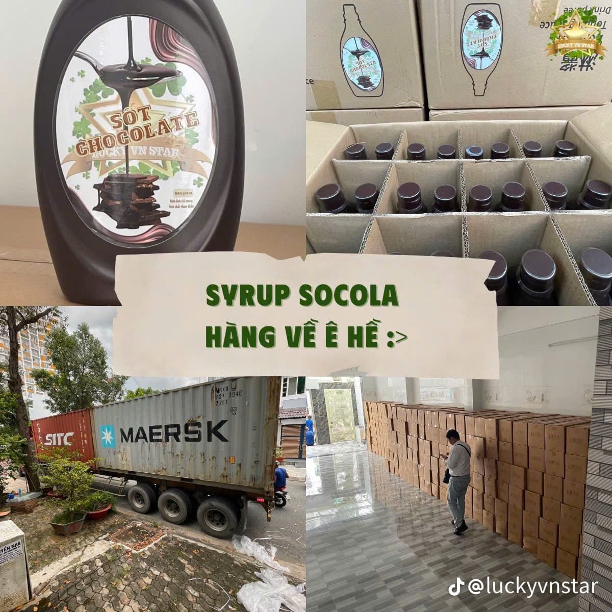Chai sốt socola nguyên chất Lucky VN Star.