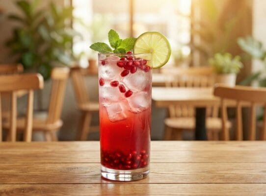mẫu ly soda lựu đỏ