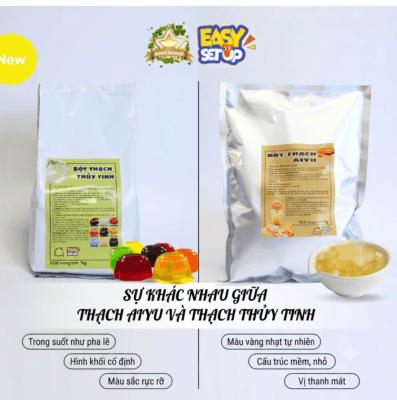 Bột thạch Aiyu và bột thạch thủy tinh
