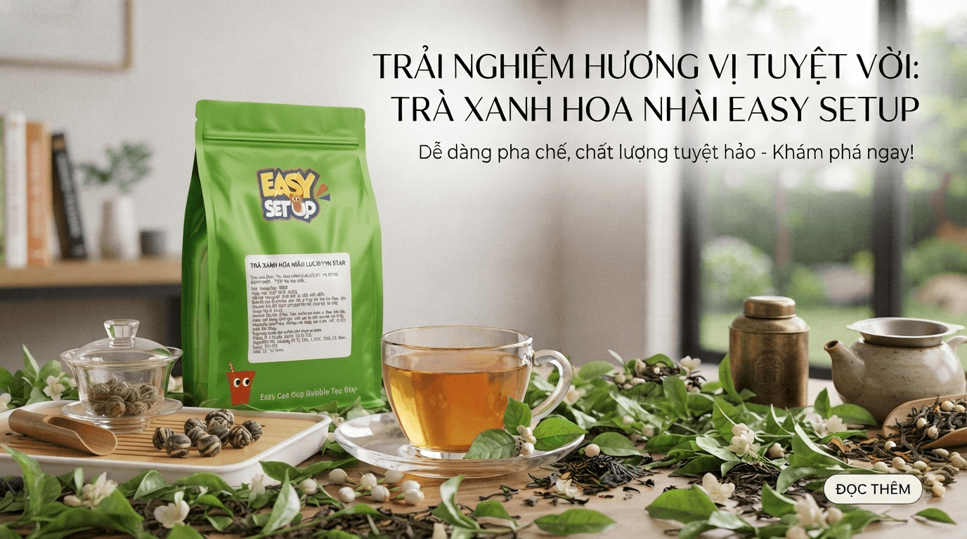 Trà xanh hoa nhài Lucky VN Star 500g