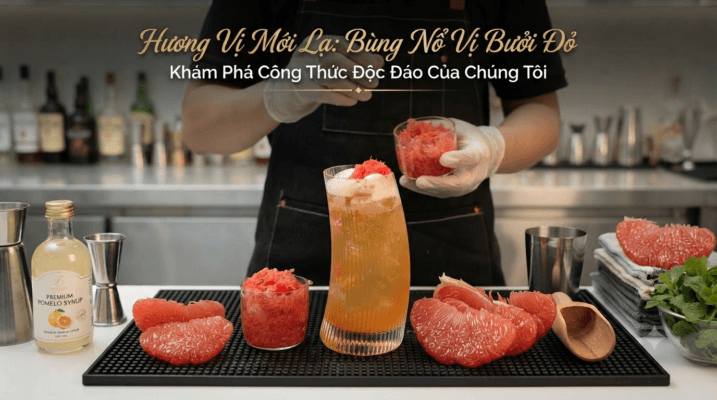 bưởi đỏ đóng lon pha chế
