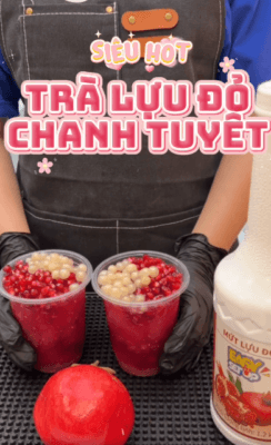 Mứt lựu đỏ Easy Set Up Lucky VN Star nguyên liệu pha chế hot trend