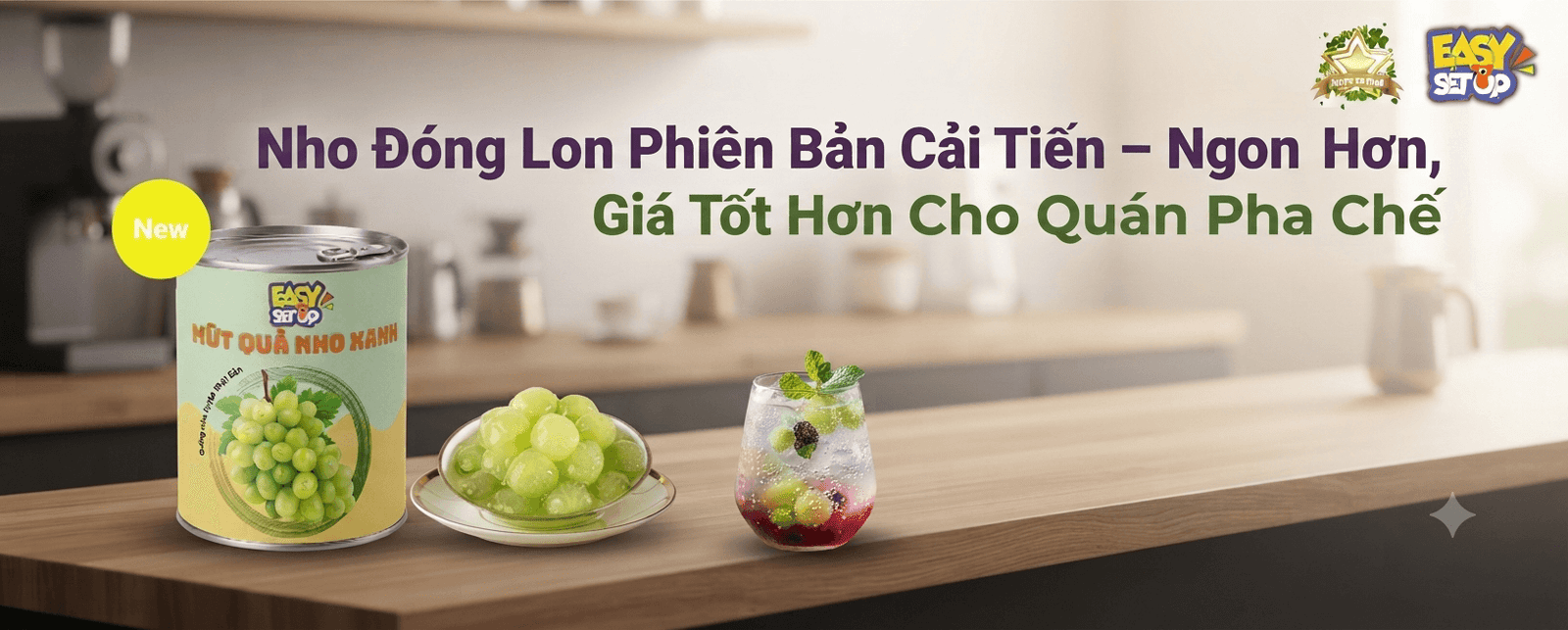 nho đóng lon