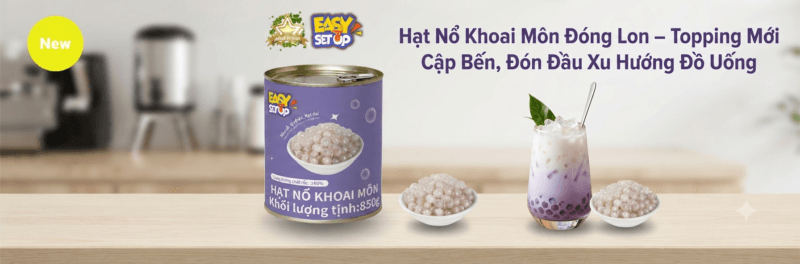 Hạt nổ khoai môn đóng lon 850g Lucky VN Star