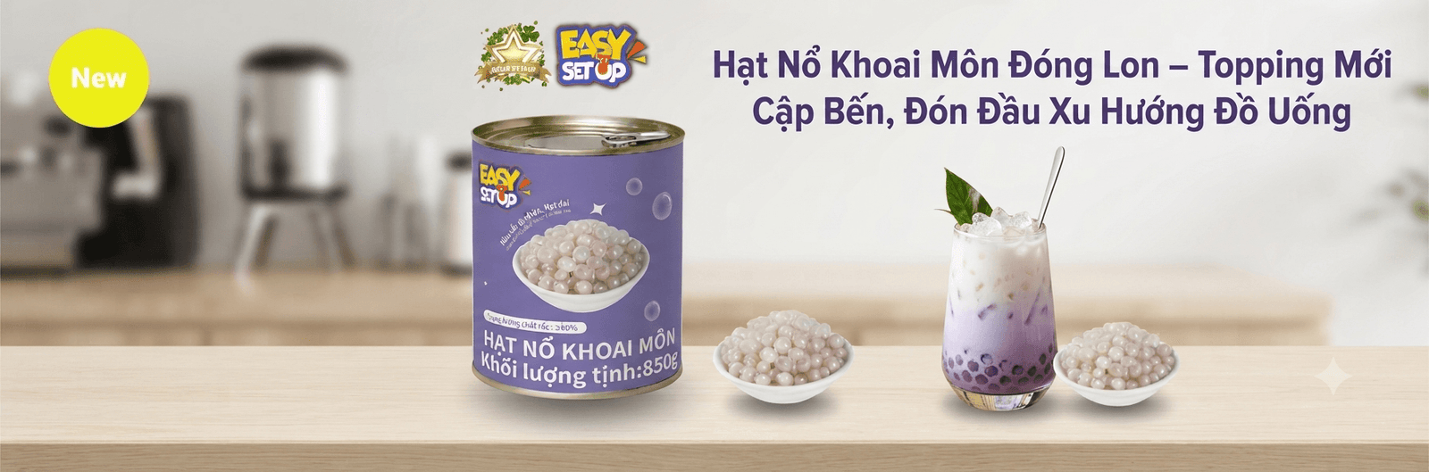 Hạt nổ khoai môn đóng lon 850g Lucky VN Star