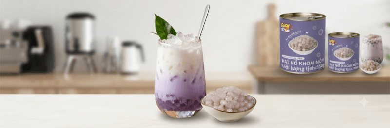 Hạt nổ khoai môn đóng lon 850g Lucky VN Star