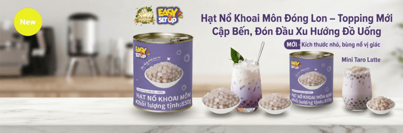 Hạt nổ khoai môn đóng lon 850g Lucky VN Star