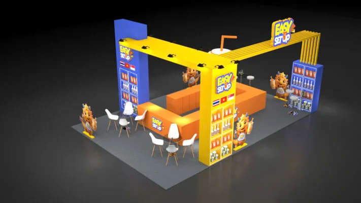 Gian hàng Lucky VN Star Easy Set Up tại Coffee Expo Vietnam 2026 booth K17 K22
